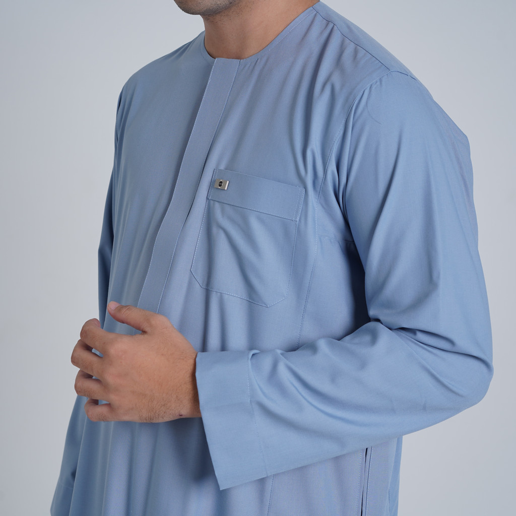 Qori Apparel Jubah Gamis Dewasa Omani Dhihyah al Kalabi Lengan Panjang DHI-2