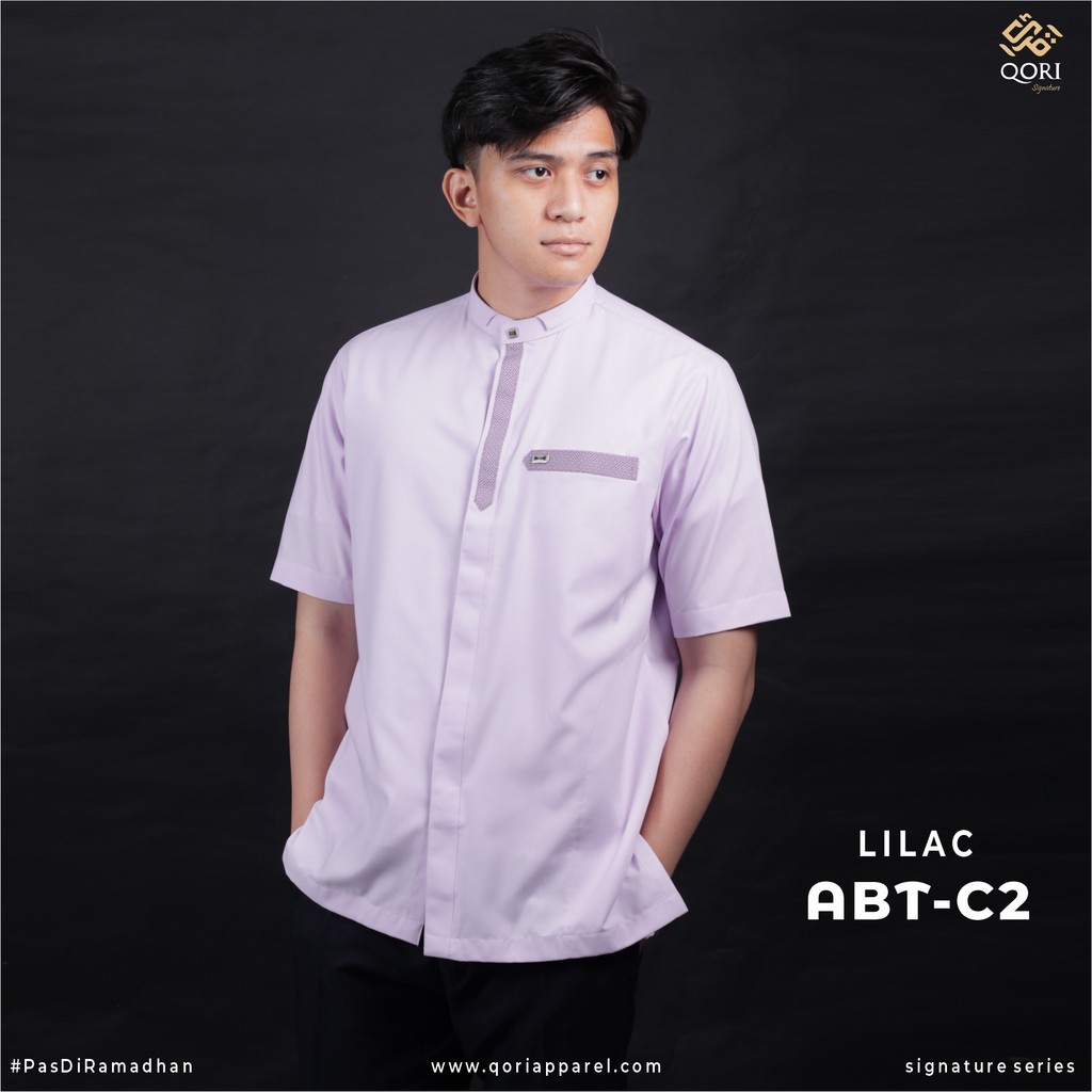 Qori Apparel Signature Abu Thalhah al Anshari Baju Koko Pria Lengan Pendek ABT-1