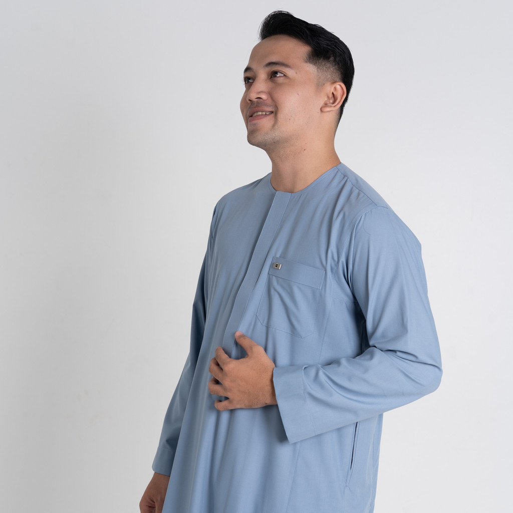 Qori Apparel Jubah Gamis Dewasa Omani Dhihyah al Kalabi Lengan Panjang DHI-2