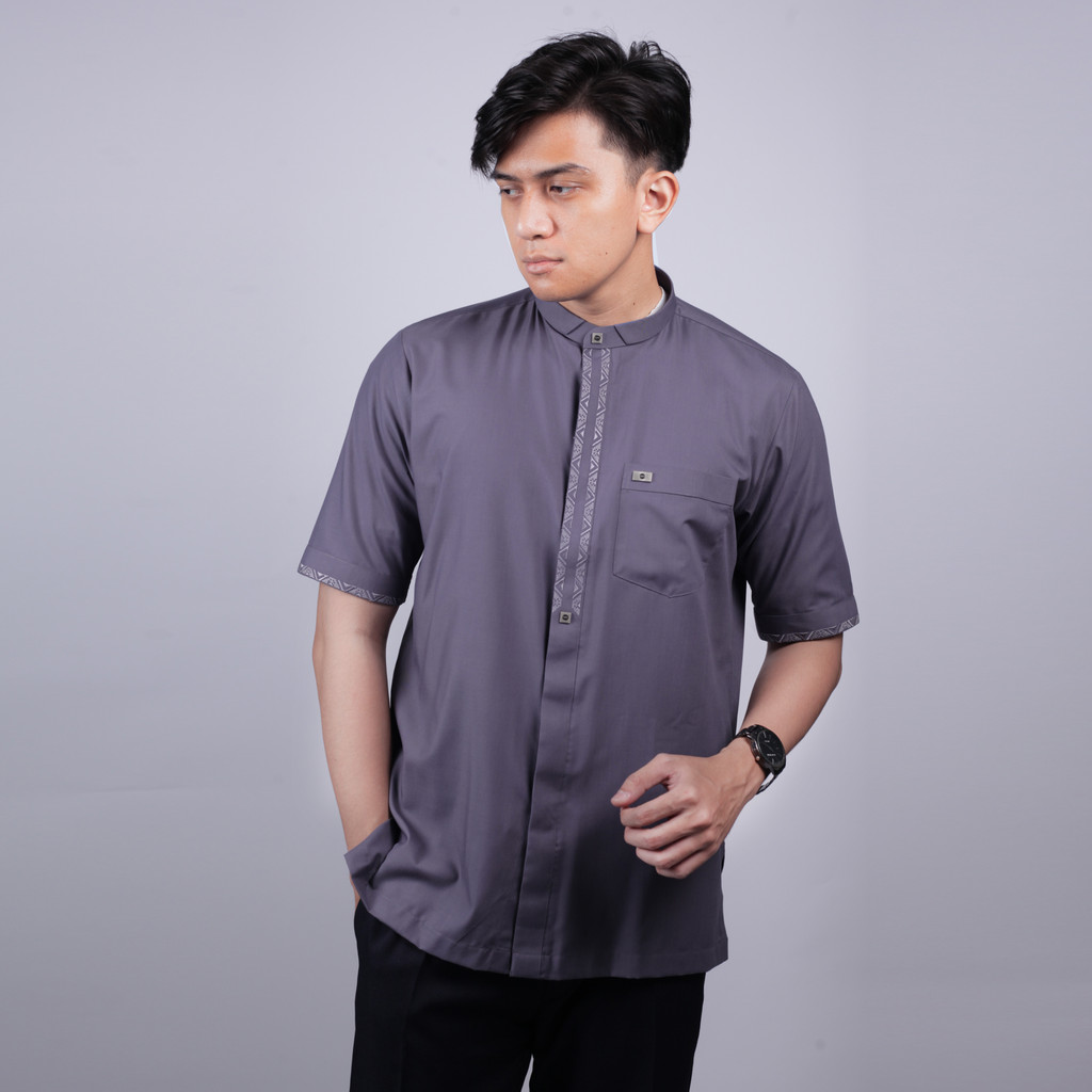 Qori Apparel Signature Simak bin Kharasyah Baju Koko Casual Lengan Pendek SIK-1