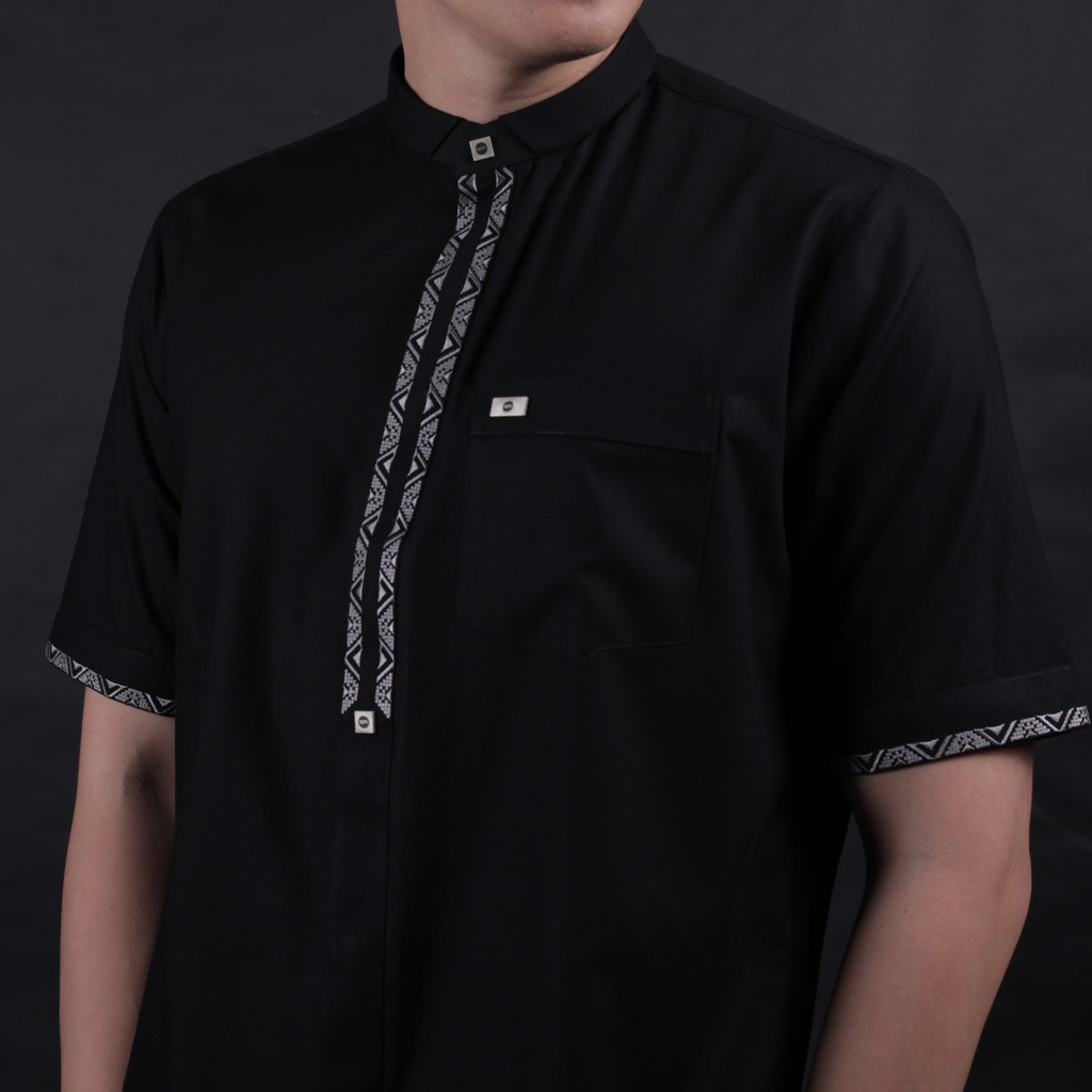 Qori Apparel Signature Simak bin Kharasyah Baju Koko Casual Lengan Pendek SIK-1