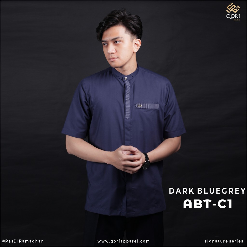 Qori Apparel Signature Abu Thalhah al Anshari Baju Koko Pria Lengan Pendek ABT-1