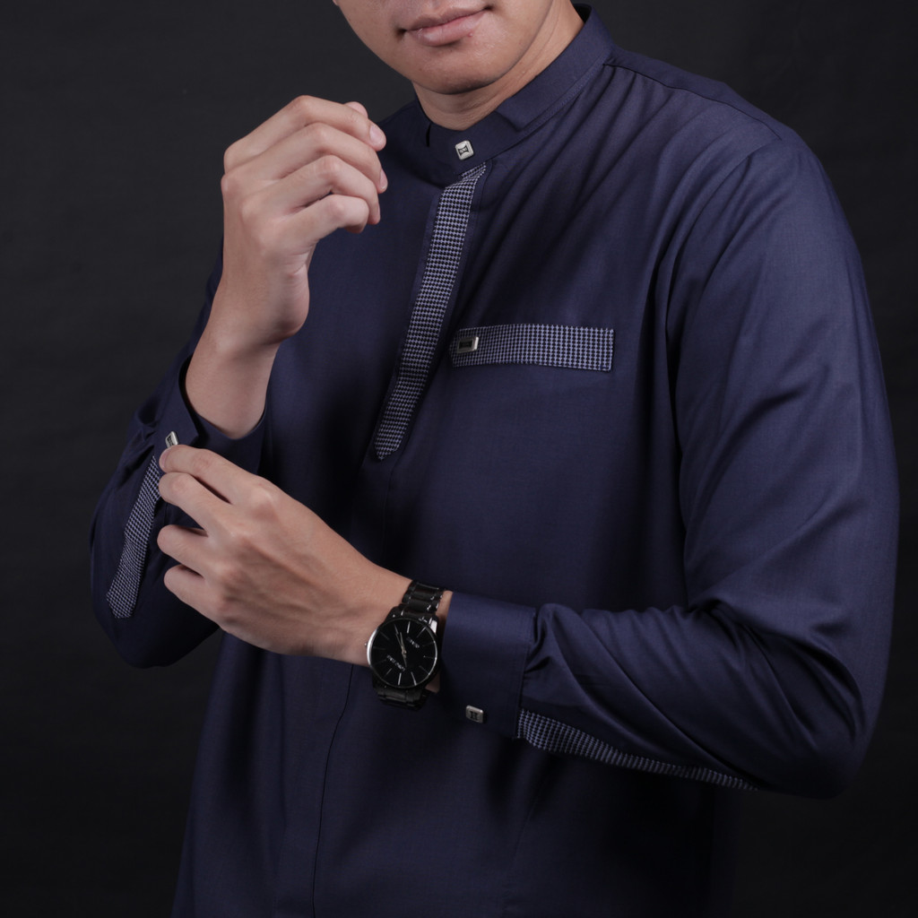 Qori Apparel Signature Abu Thalhah al Anshari Baju Koko Pria Lengan Panjang ABT-2
