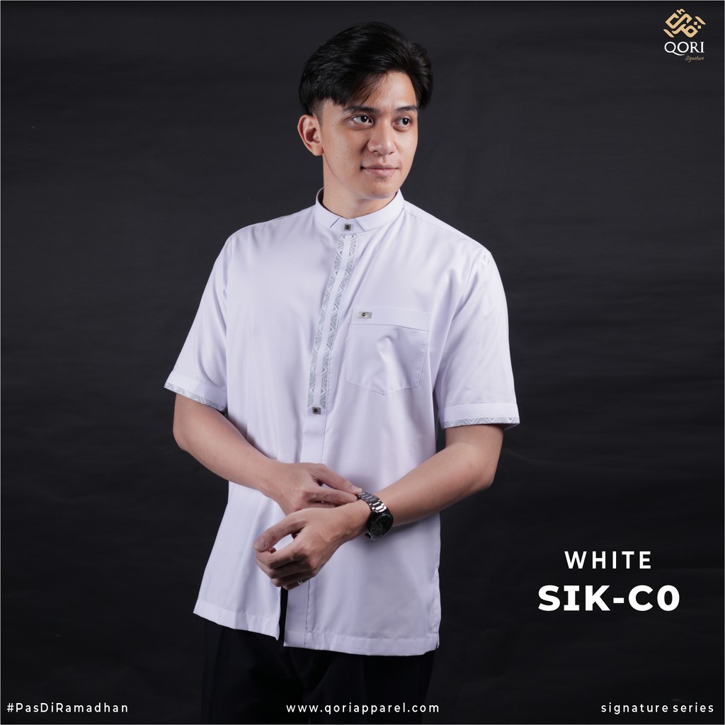 Qori Apparel Signature Simak bin Kharasyah Baju Koko Casual Lengan Pendek SIK-1
