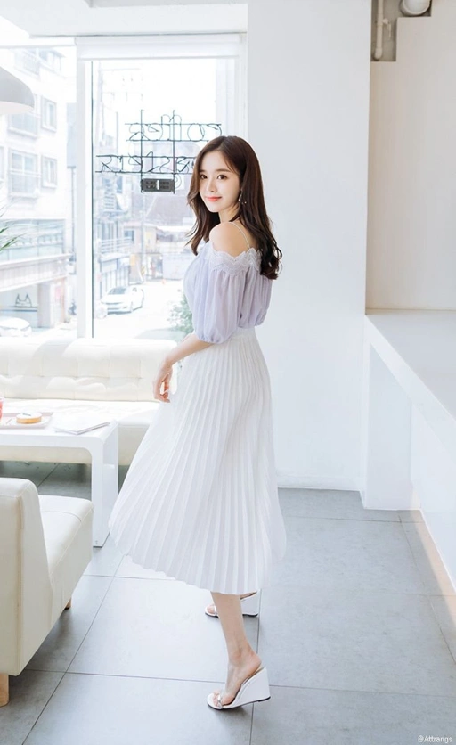 Image of Rok plisket bludru Velvet premium 7/8 korean style