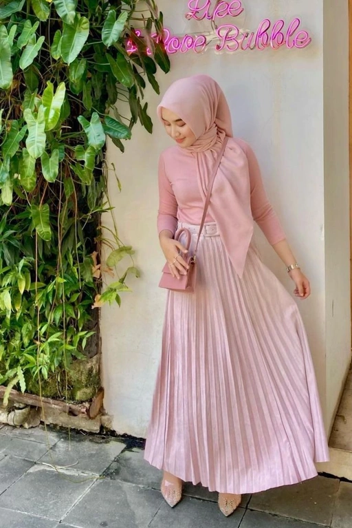 Image of Rok plisket Bludru Velvet Premium Panjang Hijab