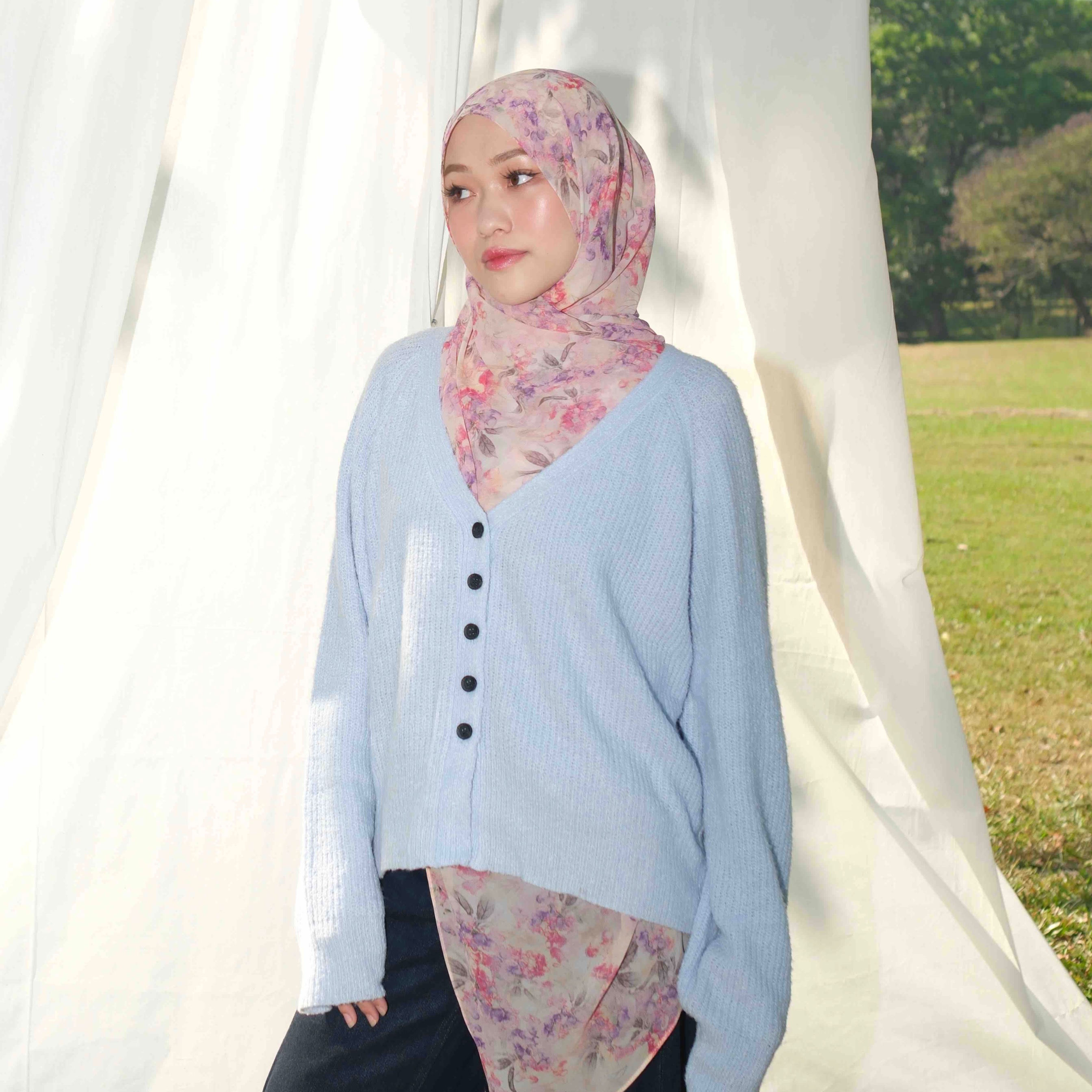 FAYE Pattern Shawl (Pattern Pashmina Chiffon & Viscose)