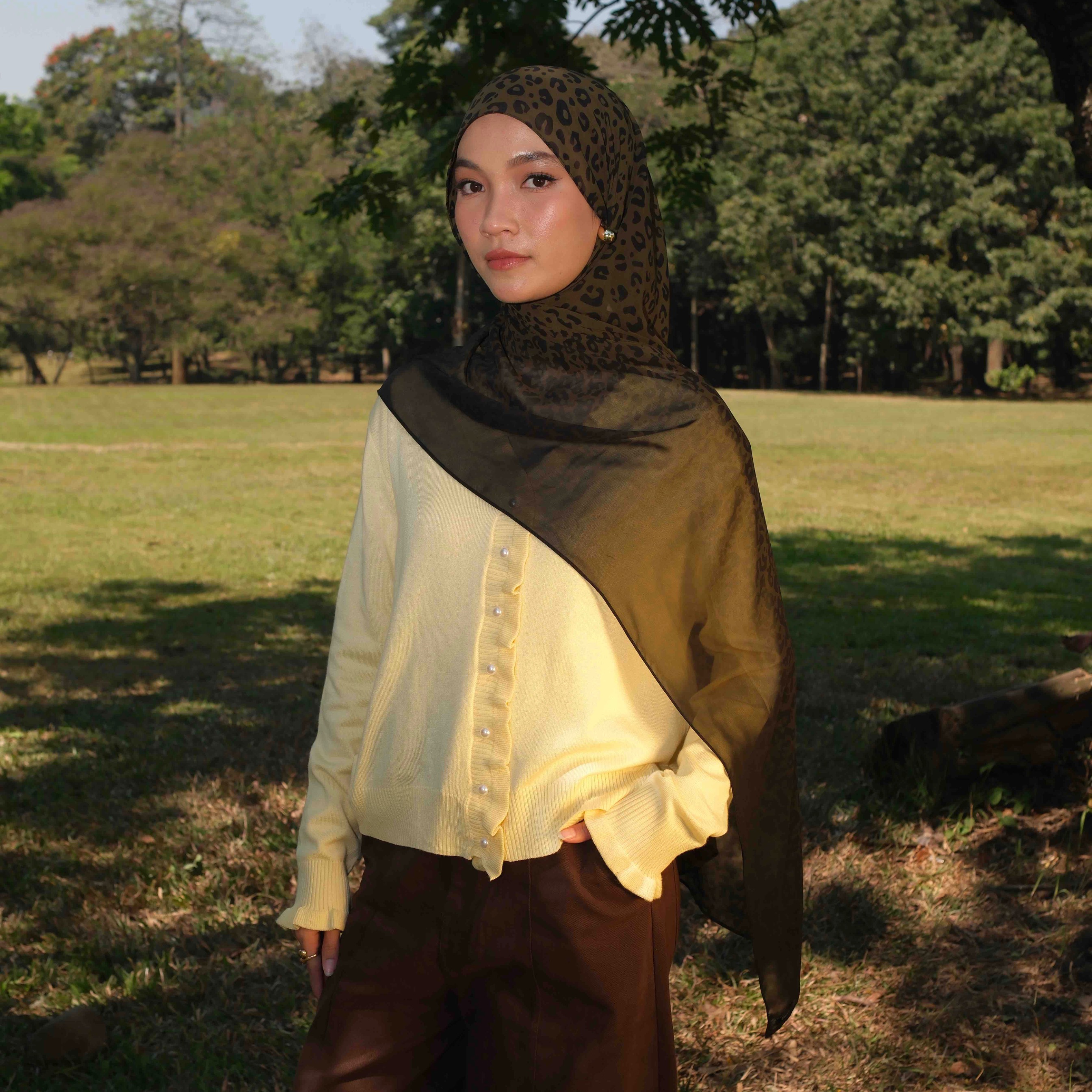 FAYE Pattern Shawl (Pattern Pashmina Chiffon & Viscose)
