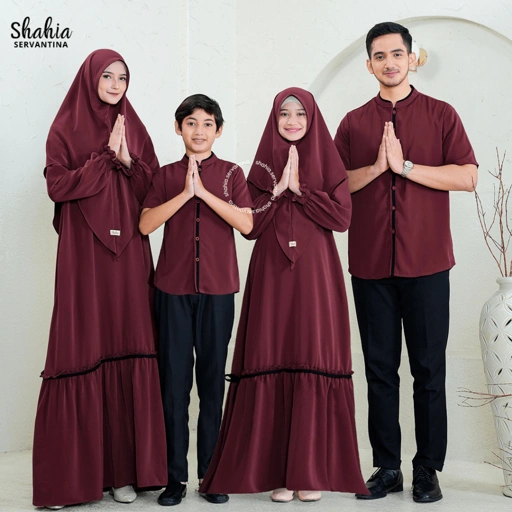 Image of Shahia Servantina -  Cendana Sarimbit Famset Lebaran Gamis Dress Couple Ibu dan Anak