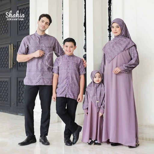 Image of Shahia Servantina - Renjana Sarimbit Lebaran Set Dress Gamis Couple Ibu dan Anak