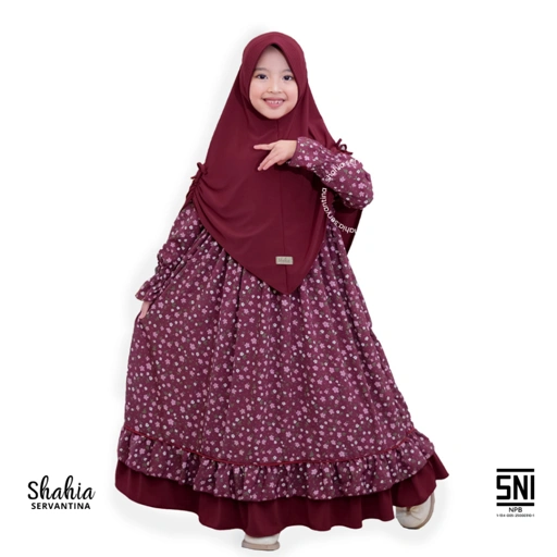 Image of Shahia Servantina - Alinka Set Dress Gamis Crincle Anak Perempuan