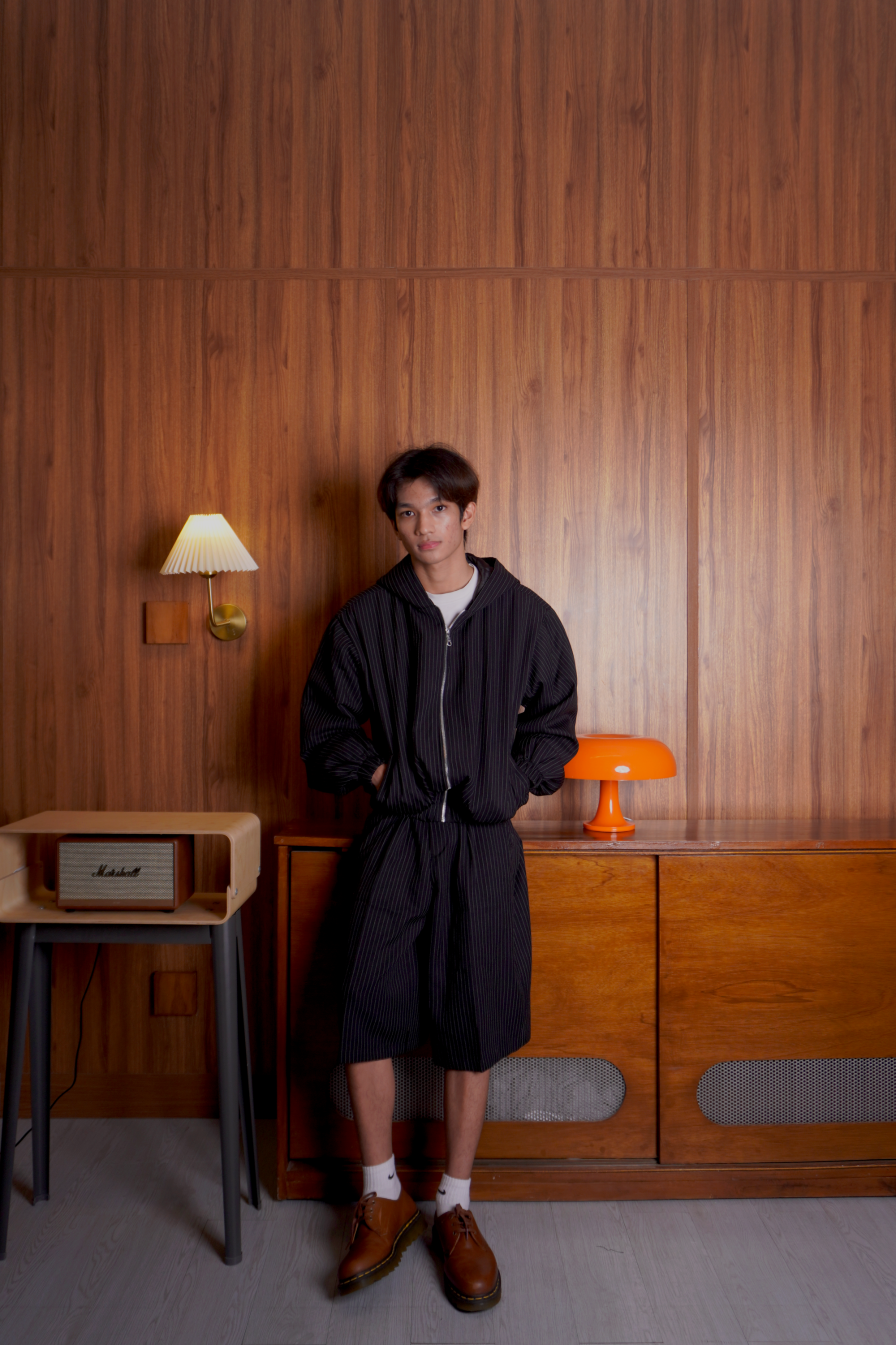 AUTH Stripe Hoodie Zipper - Black Stripe