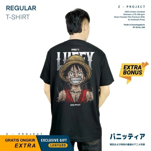 Image of Zetproject - Luffy | Kaos Anime Lengan Pendek | OP