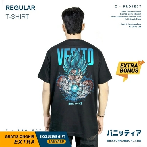 Image of Zetproject - Vegito | Kaos Anime Lengan Pendek | OS