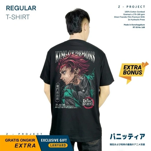 Image of Zetproject - Tanjiro | Kaos Anime Lengan Pendek | DS