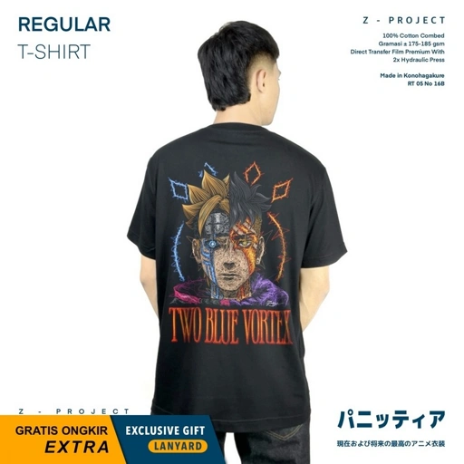 Image of Zetproject - Blue Vortex | Kaos Anime Lengan Pendek | NS