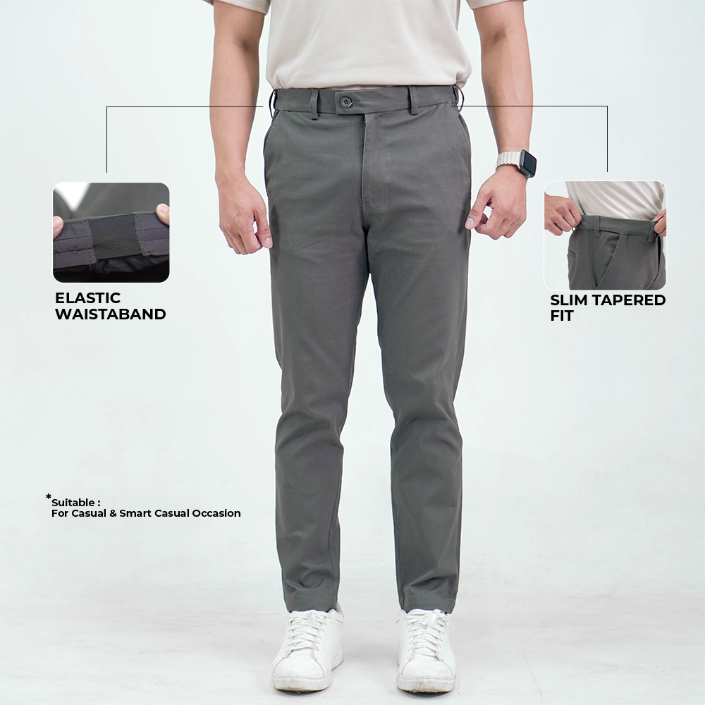 Celana Chino Ankle Pants Pria Slim Fit Harvey Premium Stretch Nyaman Kerja Casual