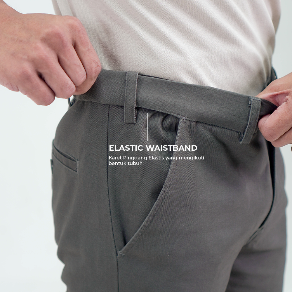 Celana Chino Ankle Pants Pria Slim Fit Harvey Premium Stretch Nyaman Kerja Casual
