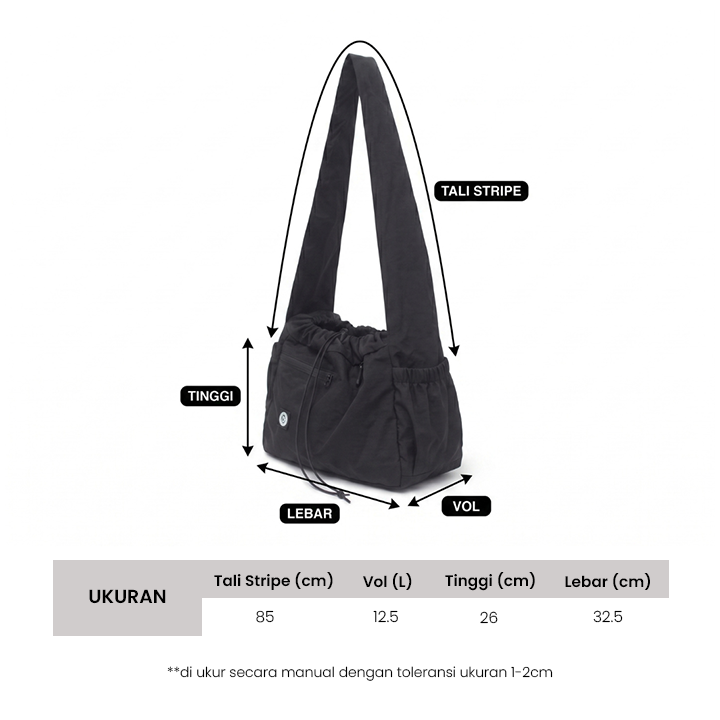 Tas Selempang Dusky Crinckle Sling Bag Edge