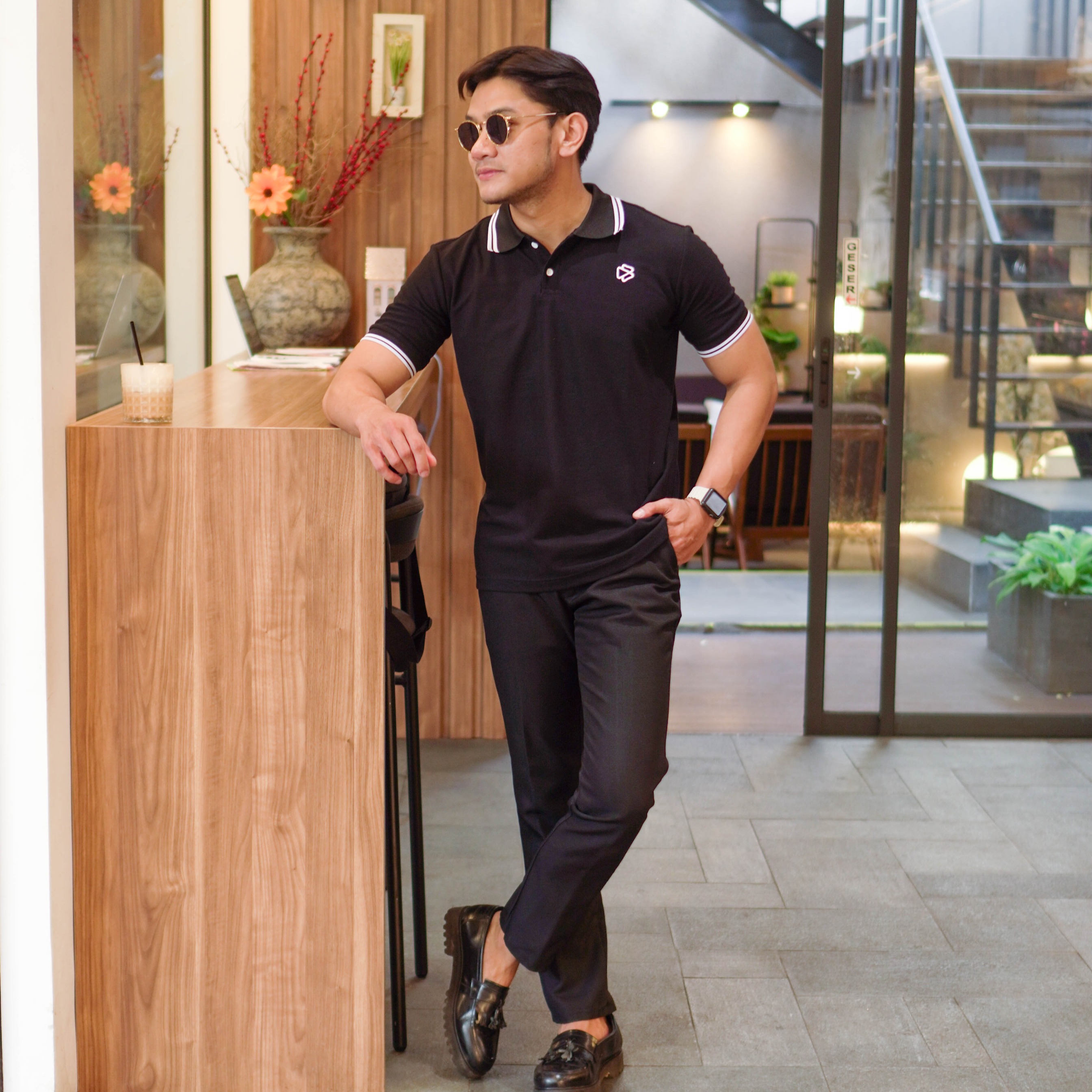 Polo Shirt Pria Oliver Lengan Pendek Kaos Kerah Premium