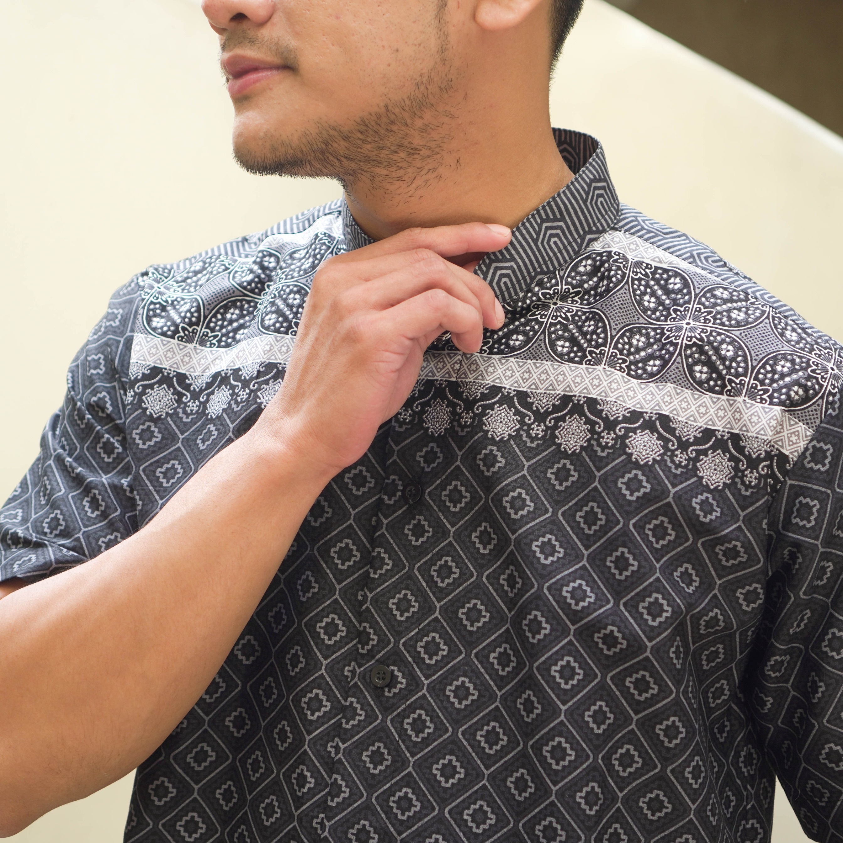 Baju Koko Pria Lengan Pendek Khalifa | Baju Koko Kemeja Batik