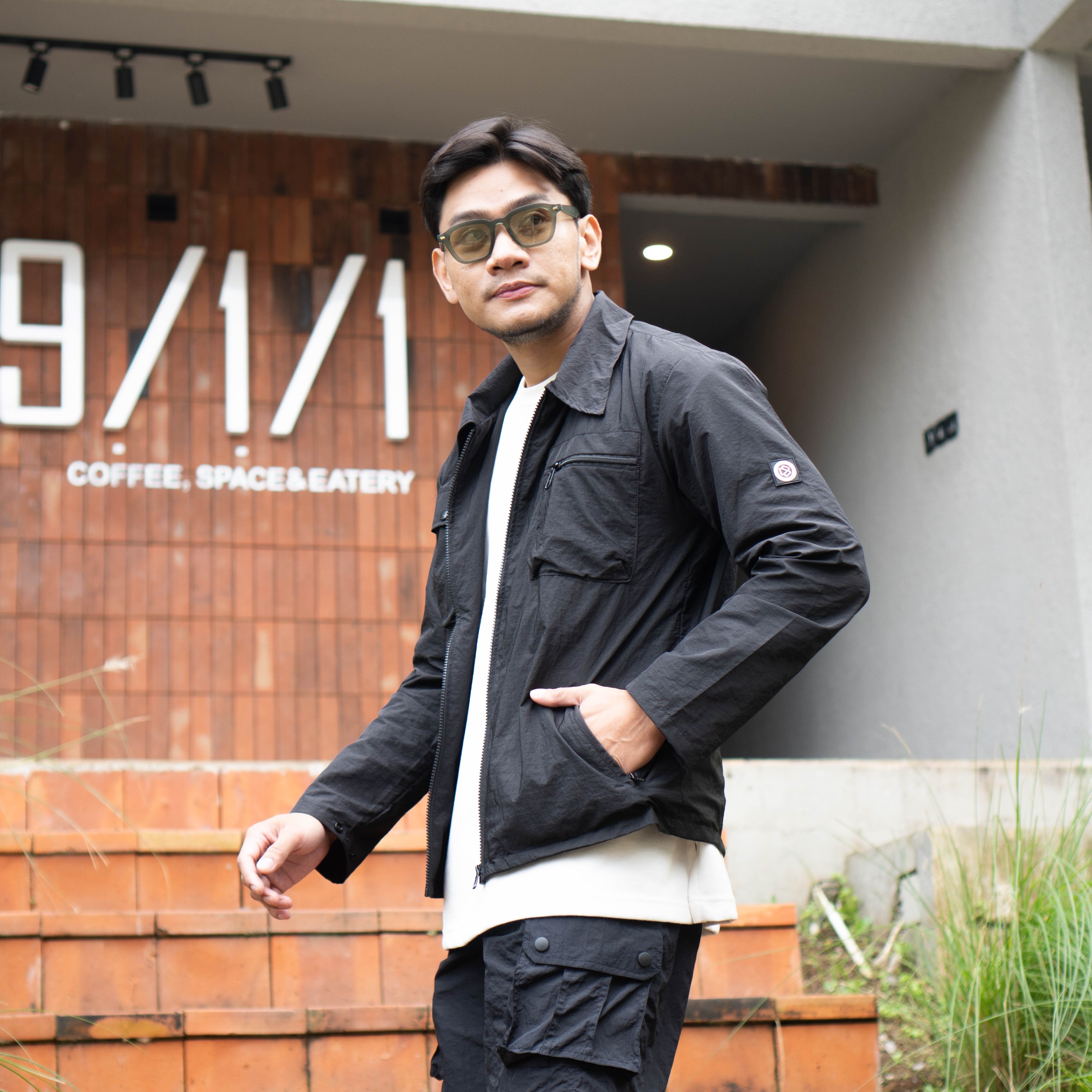 Overshirt Jacket Hidden Black - Jaket Pria Overshirt