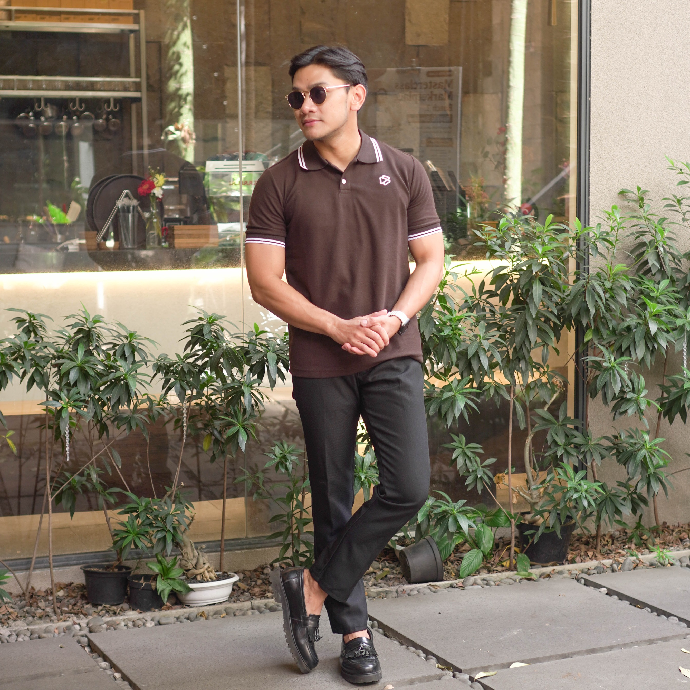 Polo Shirt Pria Oliver Lengan Pendek Kaos Kerah Premium