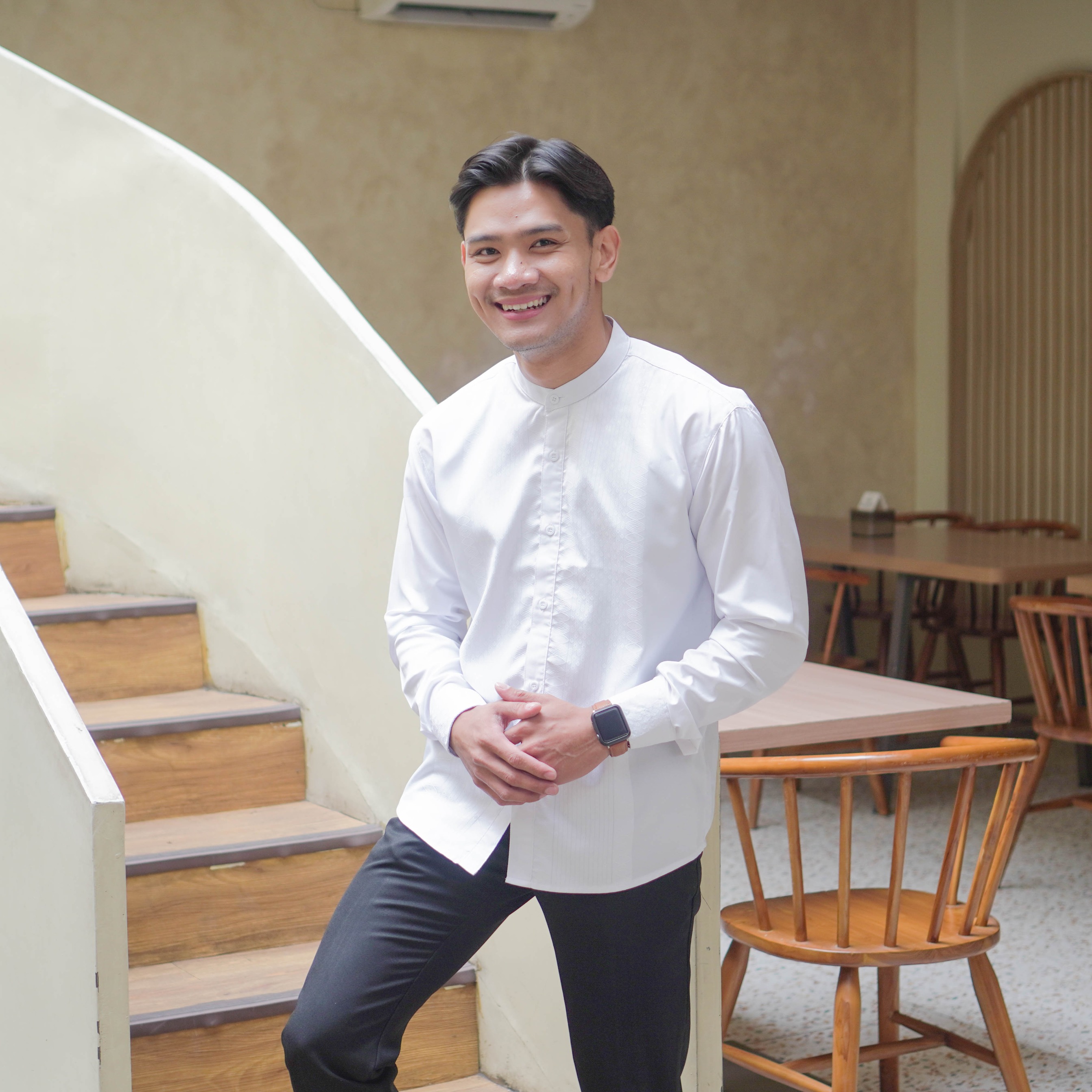 (Exclusive Baju Lebaran 2026) Baju Koko Pria Lengan Panjang Izzan - Kemeja Koko Muslim Dewasa