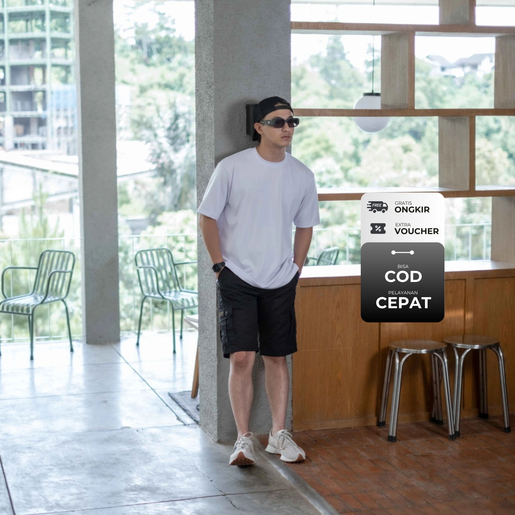 Celana Cargo Pendek Pria Trinity Pinggang Karet - Short Cargo Pants