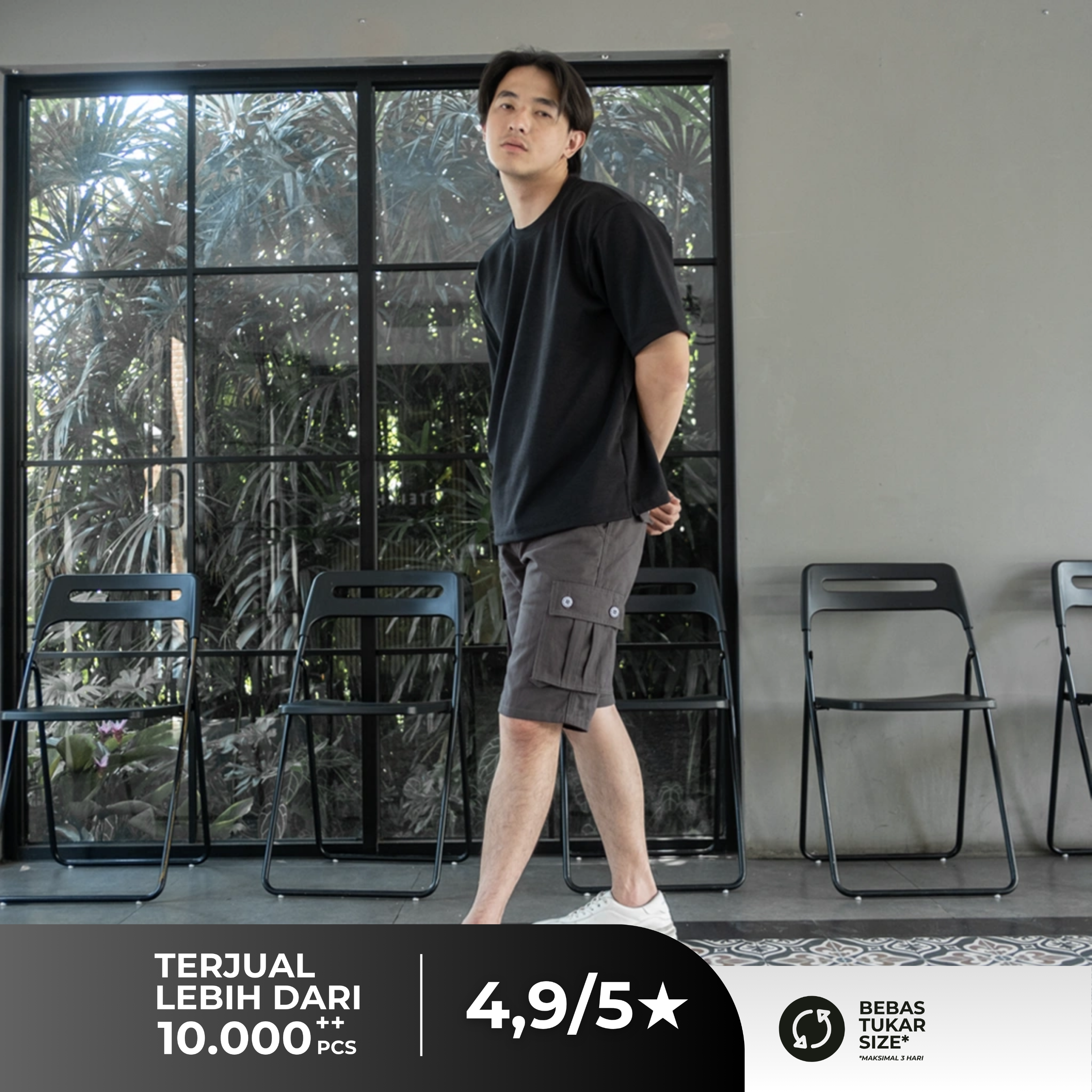 Celana Cargo Pendek Pria Iron - Short Cargo Pants