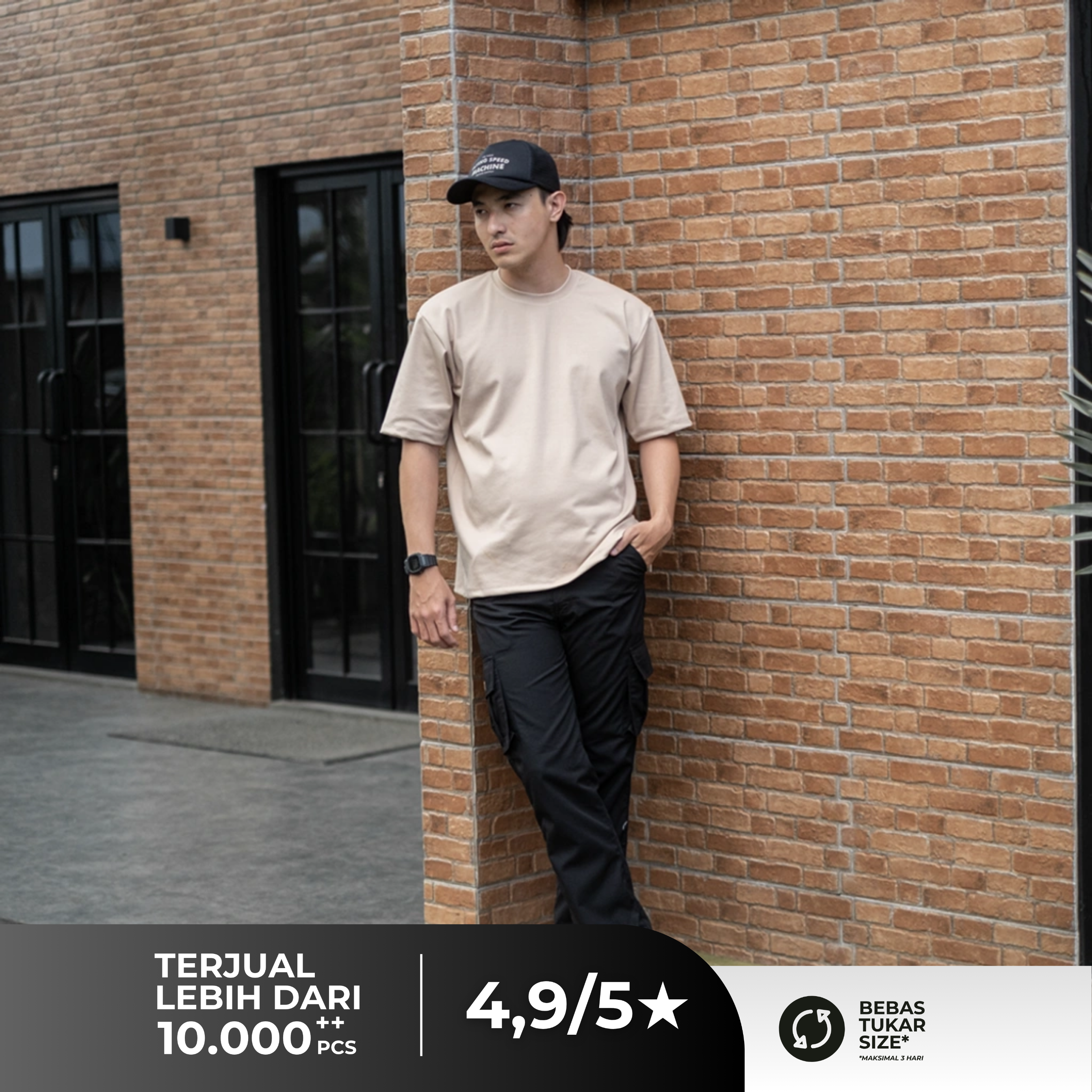Kaos Oversize Pria Ceillo - Baju Kaos Pria Polos