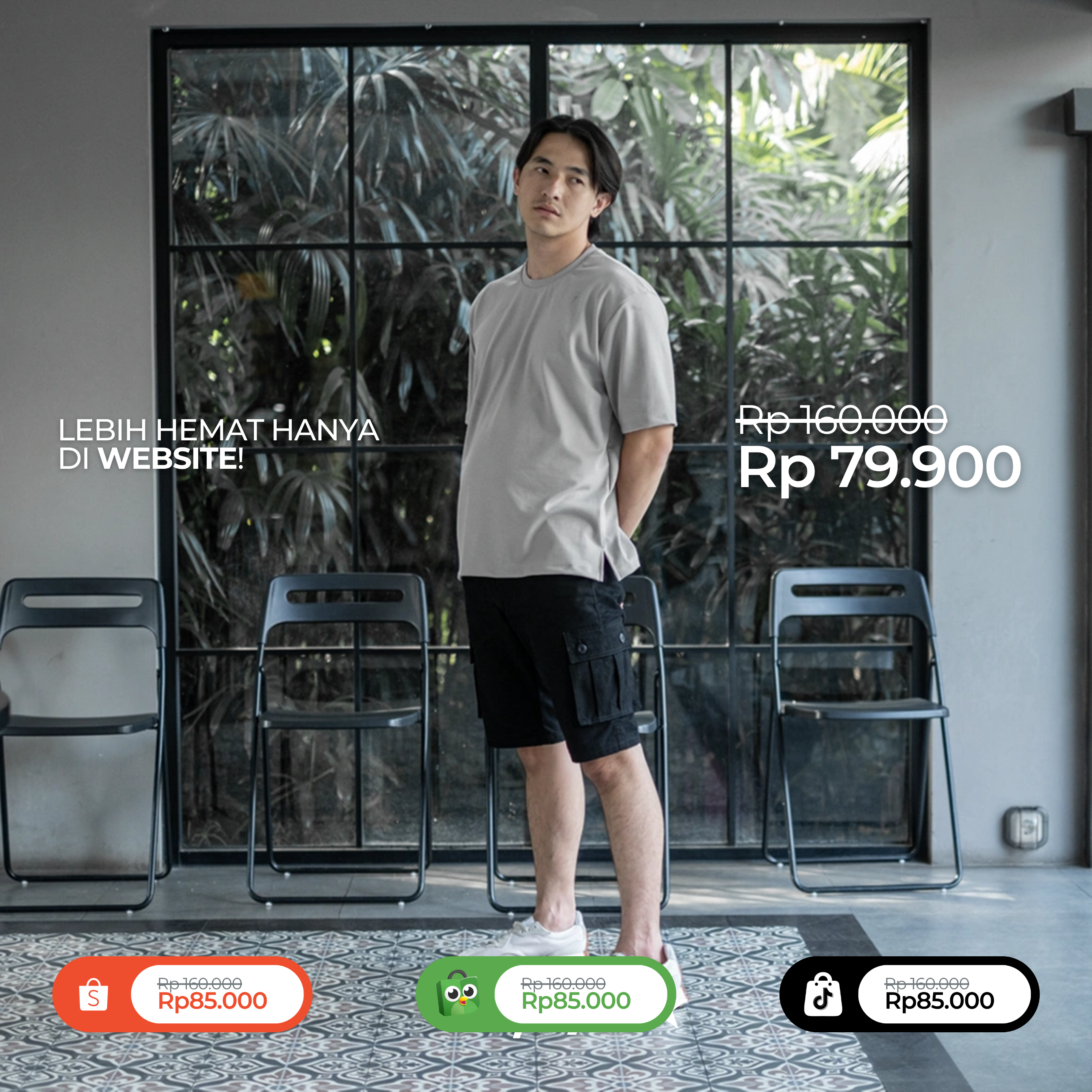 Kaos Oversize Pria Ceillo - Baju Kaos Pria Polos