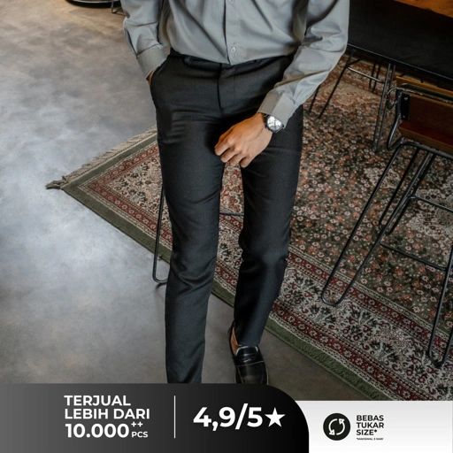 Image of Celana Bahan Formal Pria Original - Trousers Pants Slimfit