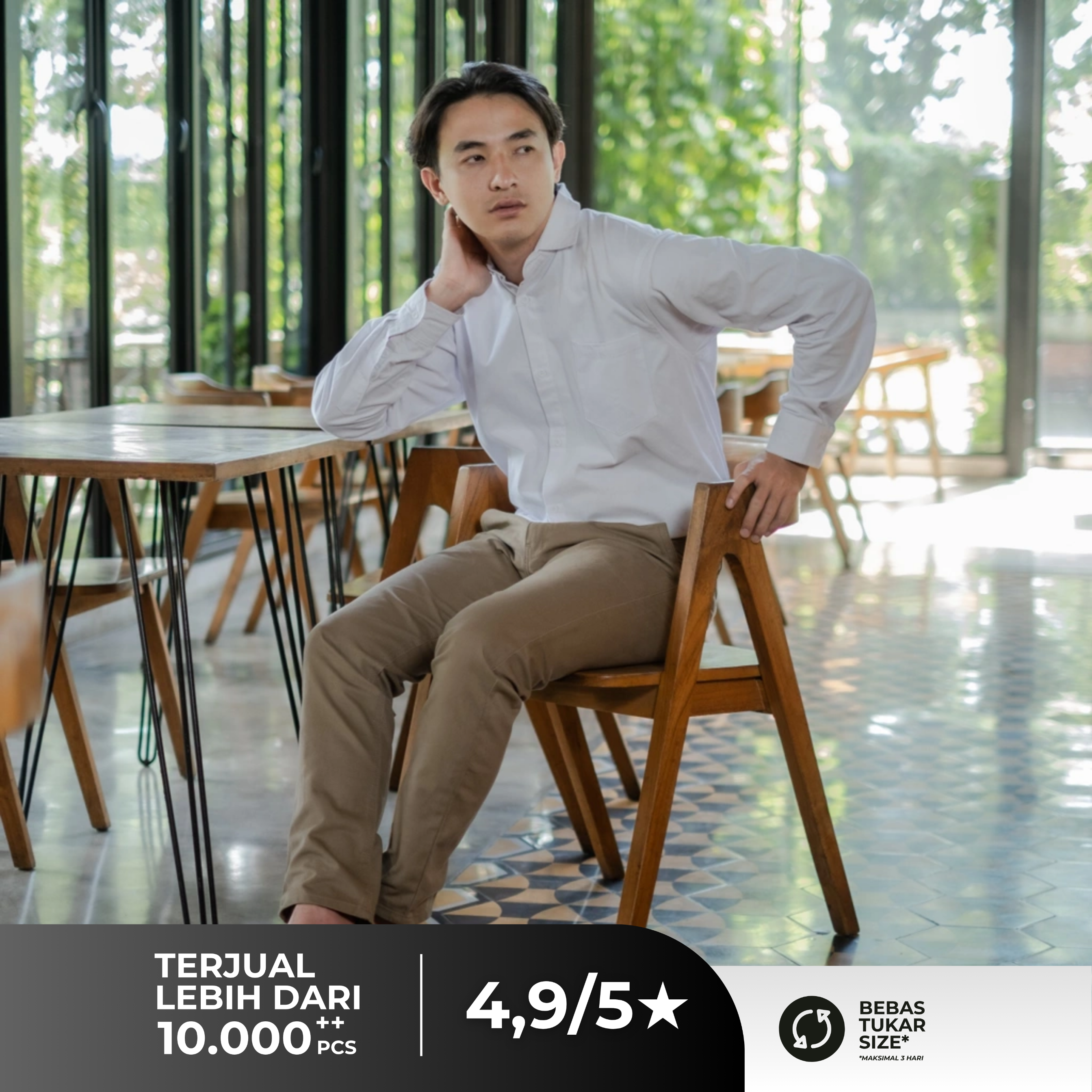 Celana Chino Panjang Reguler Fit Pria - Celana Chino Non Stretch Original