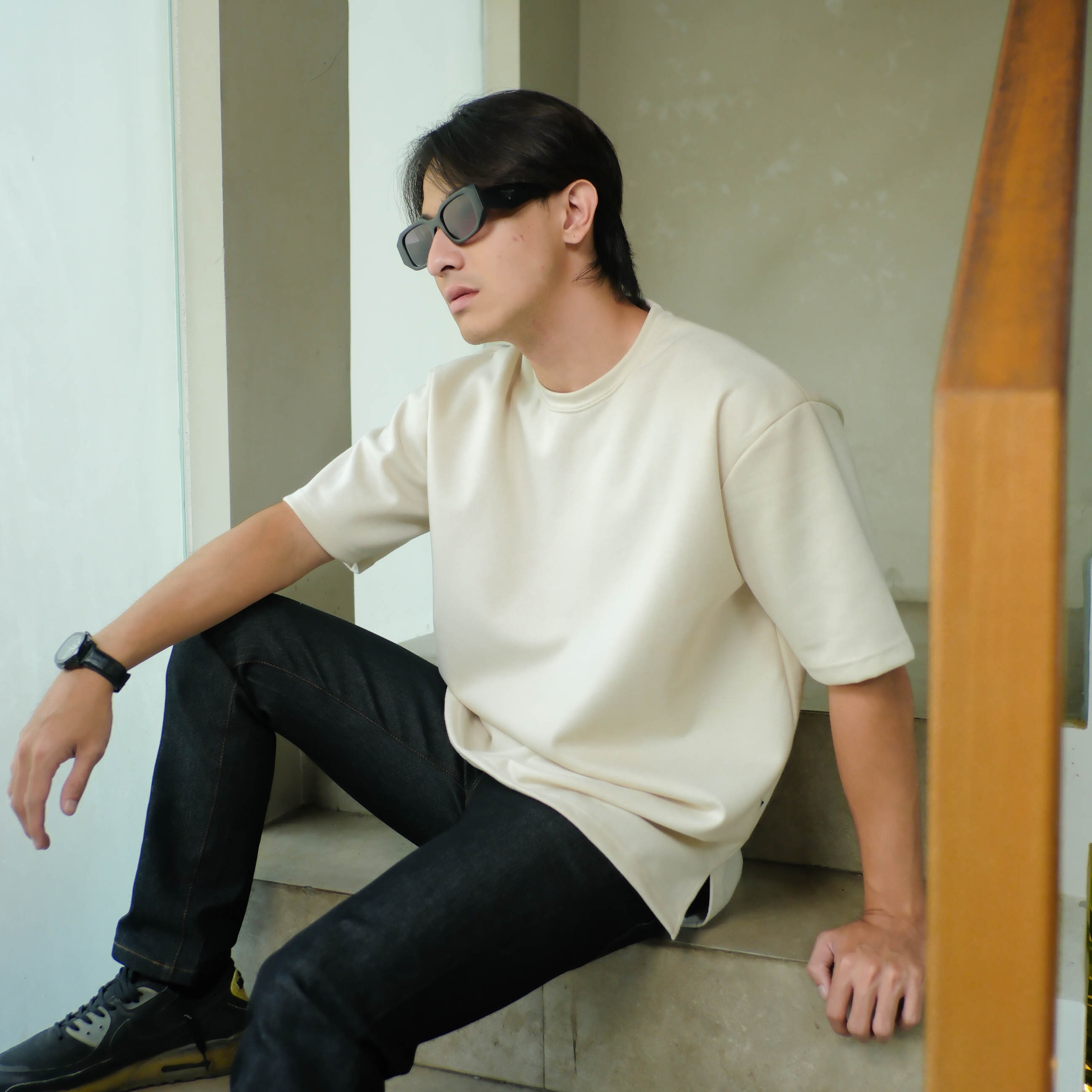 Kaos Oversize Pria Elixio - Baju Kaos Pria Polos
