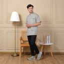Baju Koko Pria Lengan Pendek Dewasa Zayn - Kemeja Koko Baju Pakaian Muslim Pria
