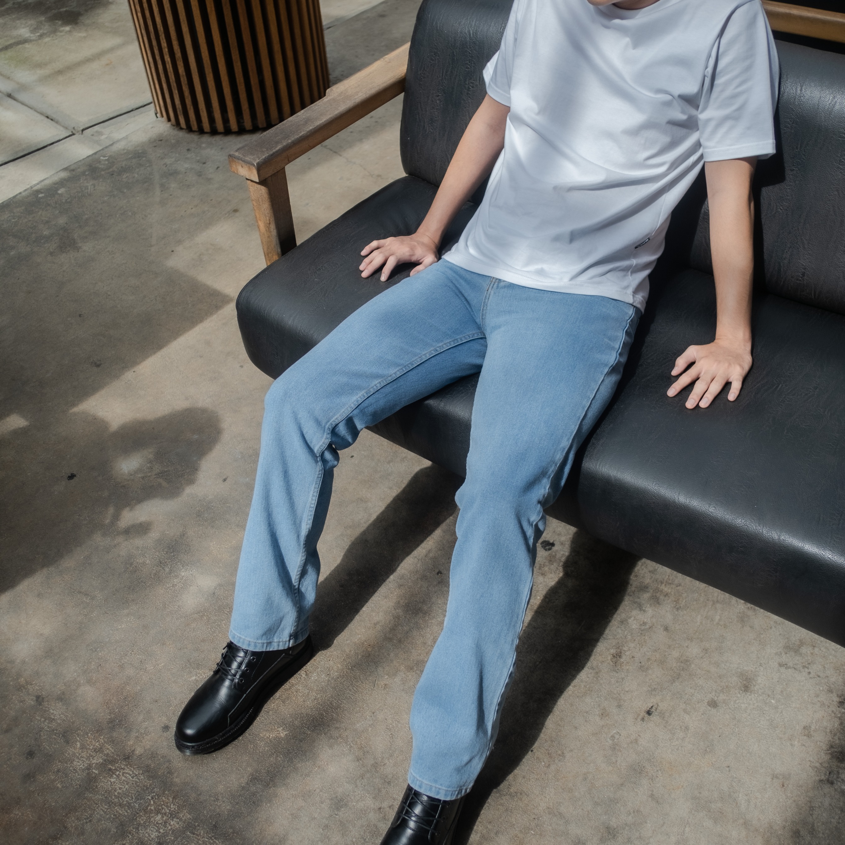 Celana Jeans Reguler Pria - Basic Long Denim Pants Standar