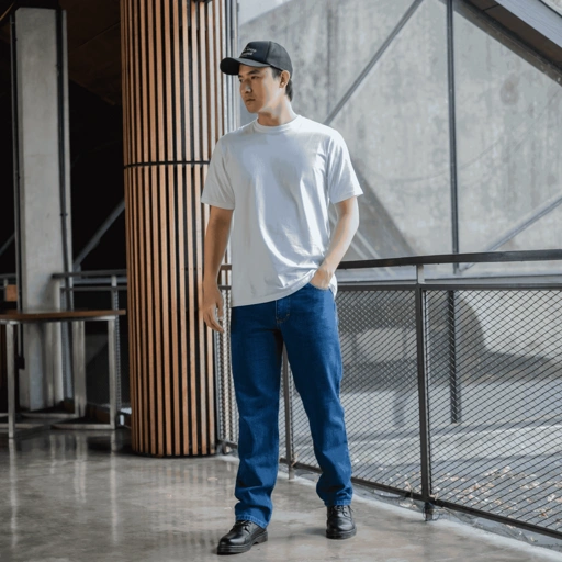 Image of Celana Jeans Reguler Pria - Basic Long Denim Pants Standar