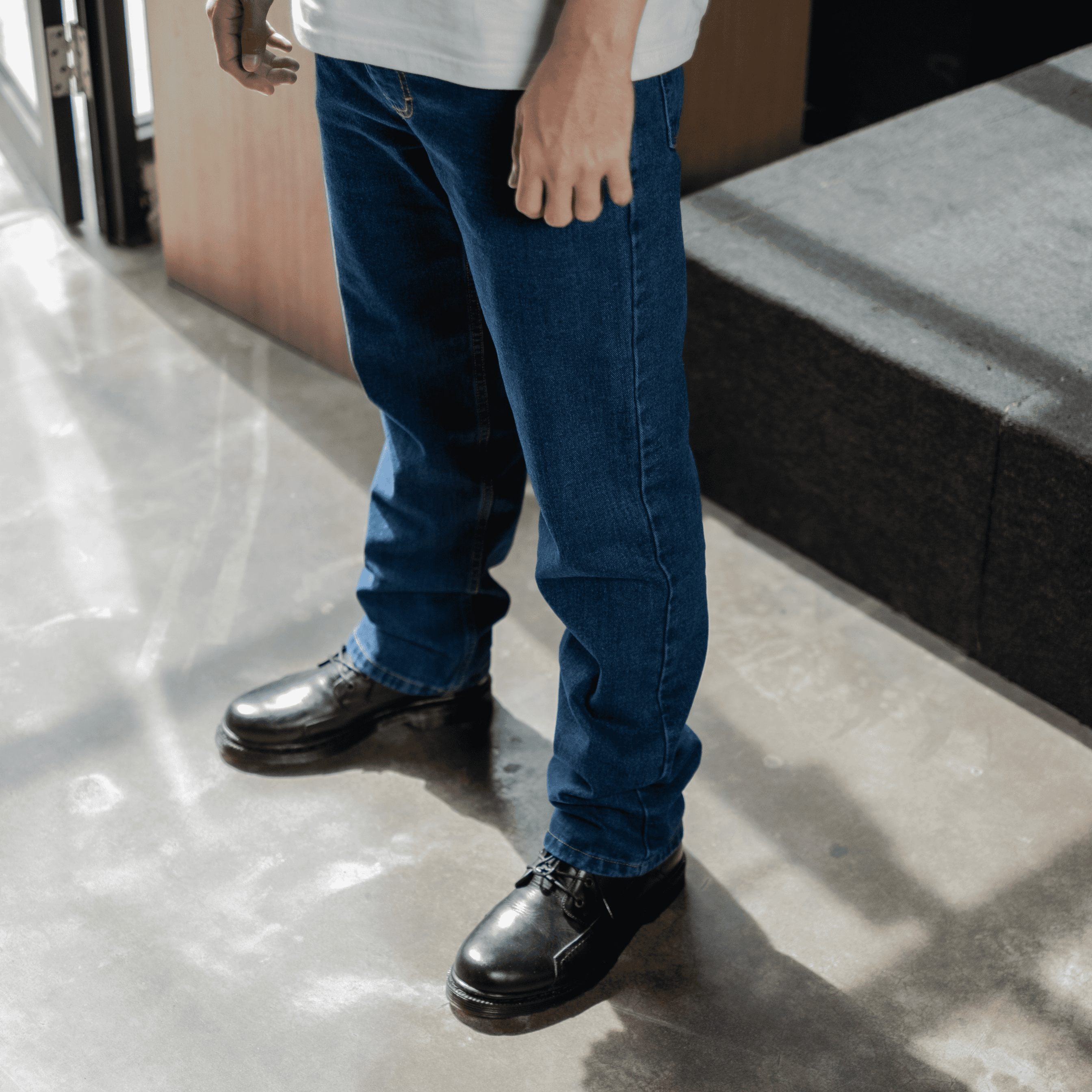 Celana Jeans Reguler Pria - Basic Long Denim Pants Standar
