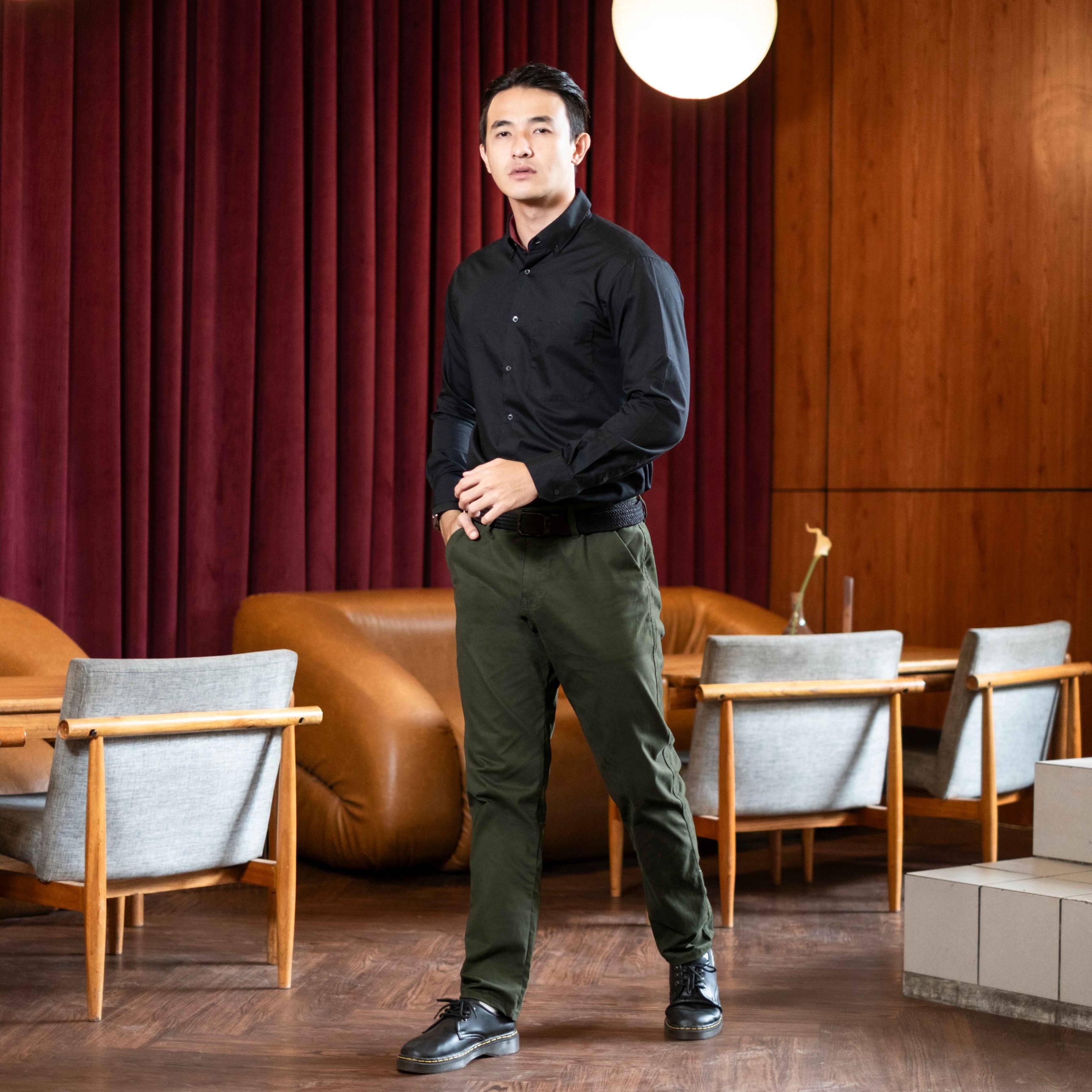 Celana Chino Panjang Pria Slimfit Stretch Aerio - Chino Long Pants