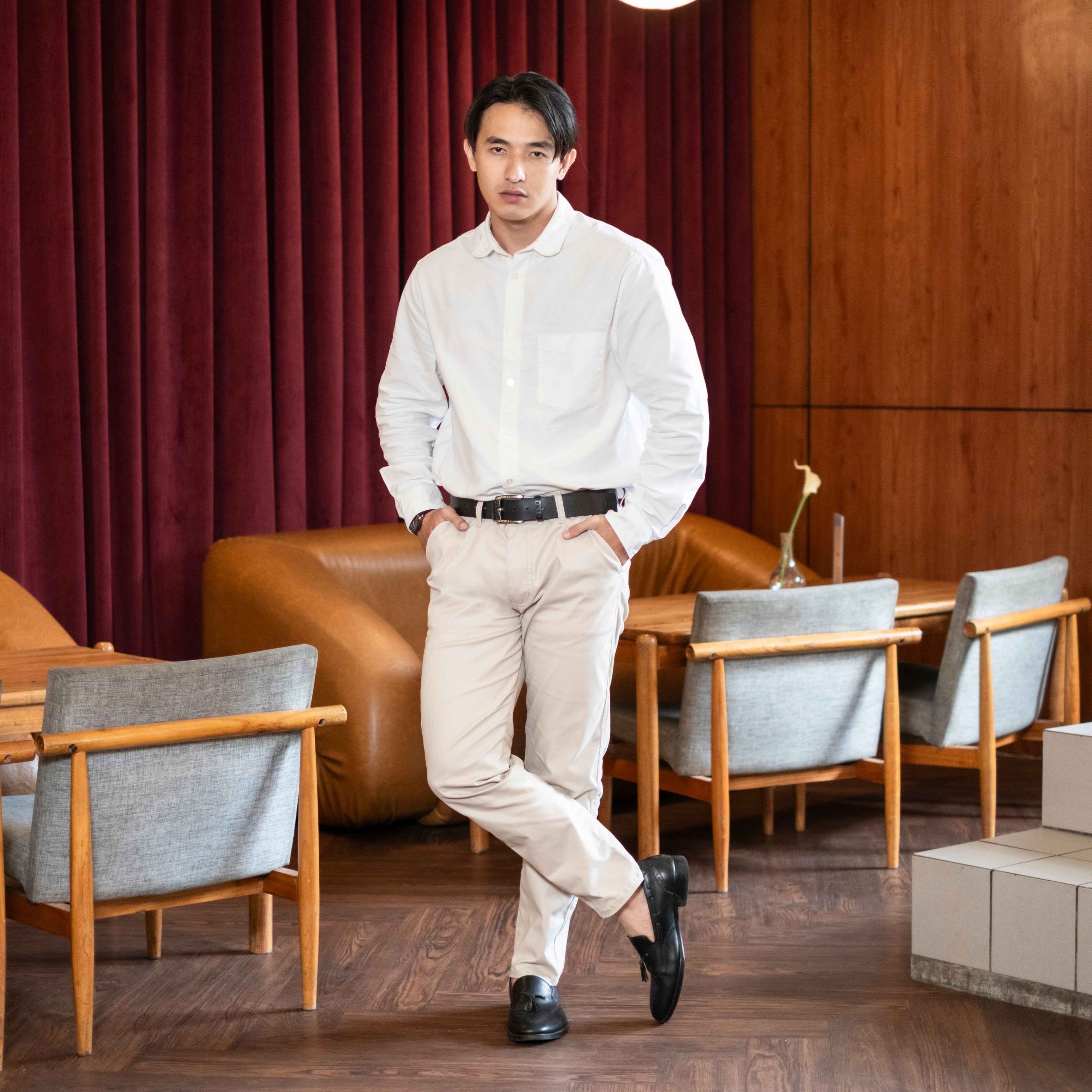 Celana Chino Panjang Pria Slimfit Stretch Aerio - Chino Long Pants