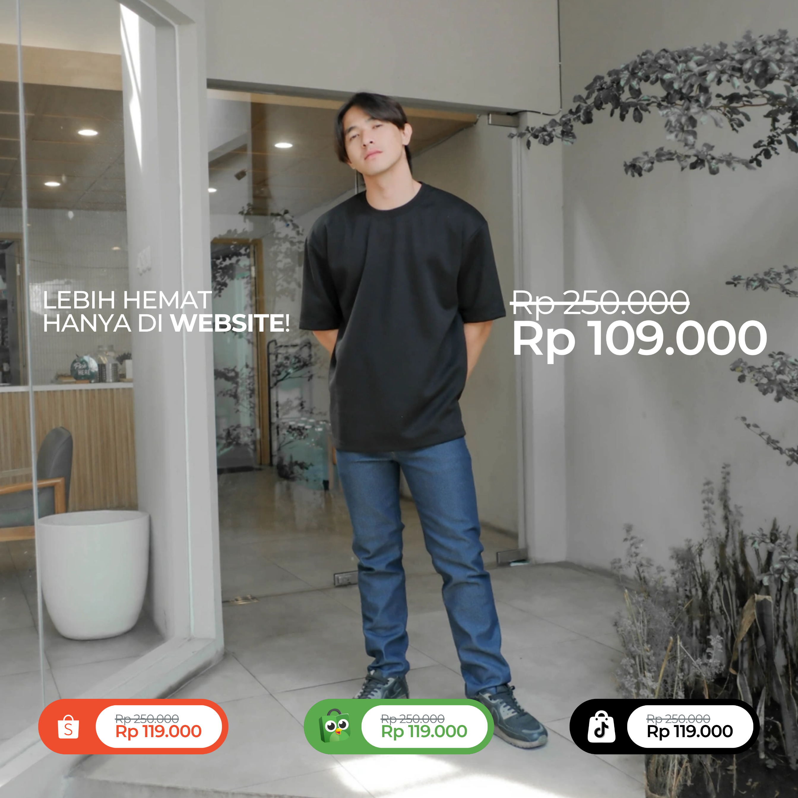 Kaos Oversize Pria Elixio - Baju Kaos Pria Polos