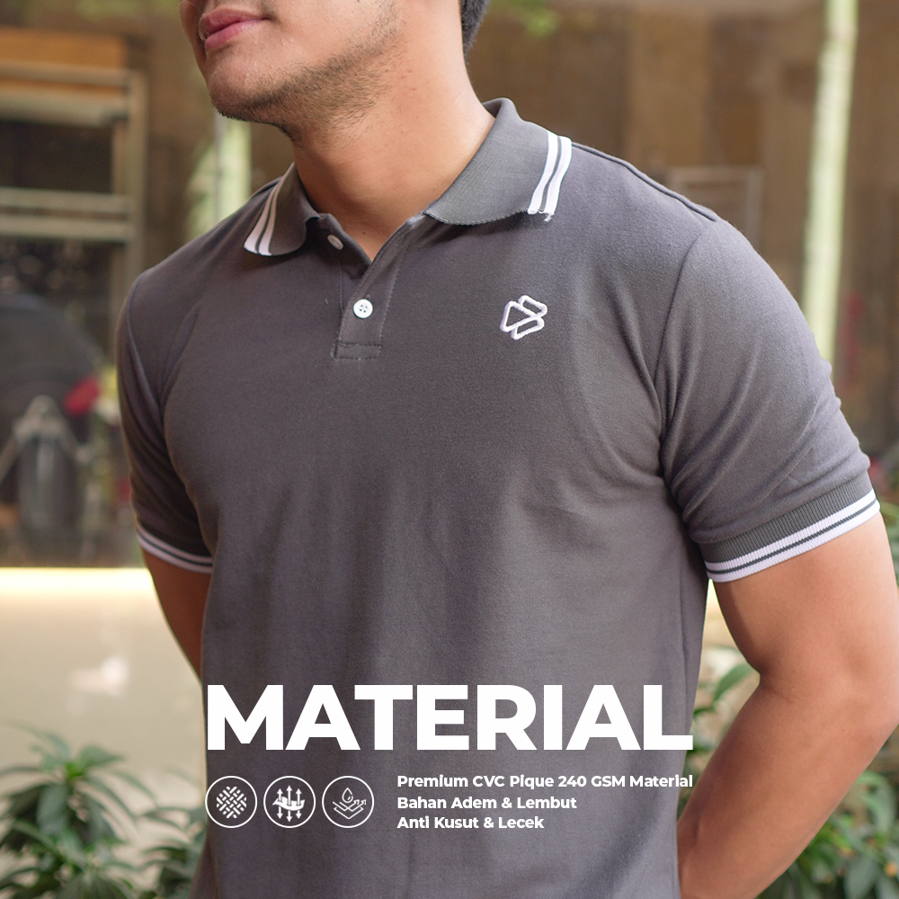 Polo Shirt Pria Oliver Lengan Pendek Kaos Kerah Premium