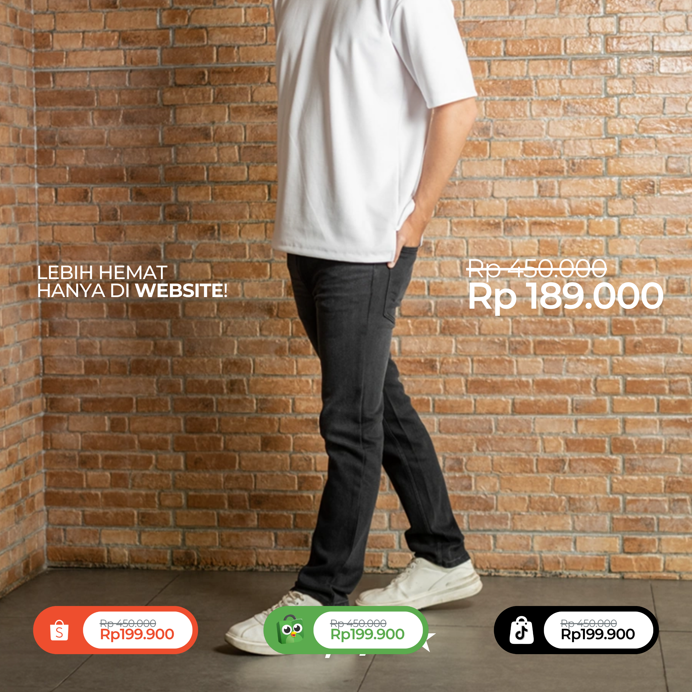 Celana Jeans Panjang Pria Ocean - Long Denim Pants