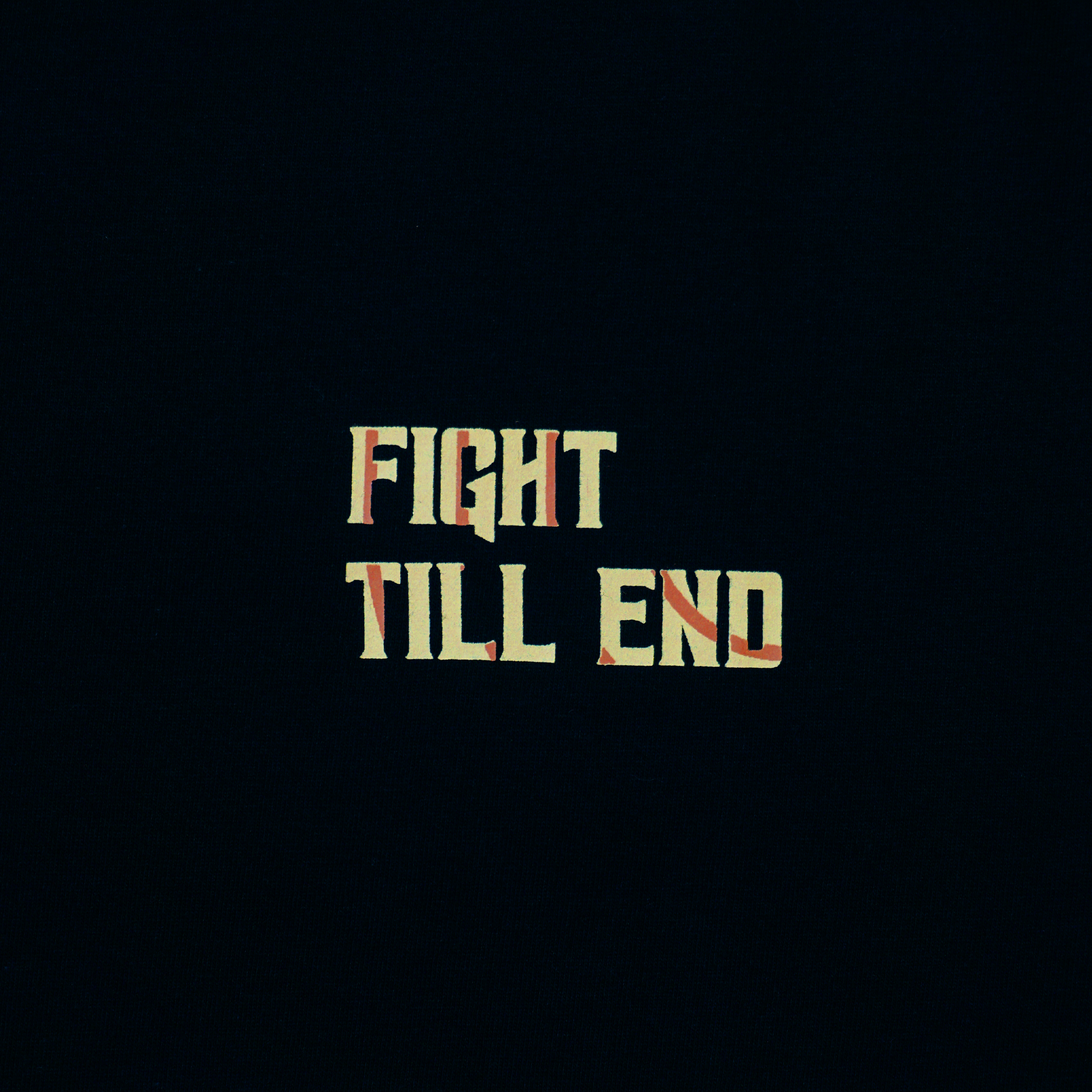 T-Shirt Fight Till End Black - Kaos Distro Pria Lengan Pendek
