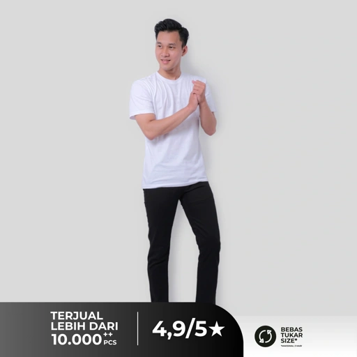 Image of Kaos Lengan Pendek Pria Wanita Unisex - Tshirt Kaos Polos Pendek Oblong Unisex Size S-XXL