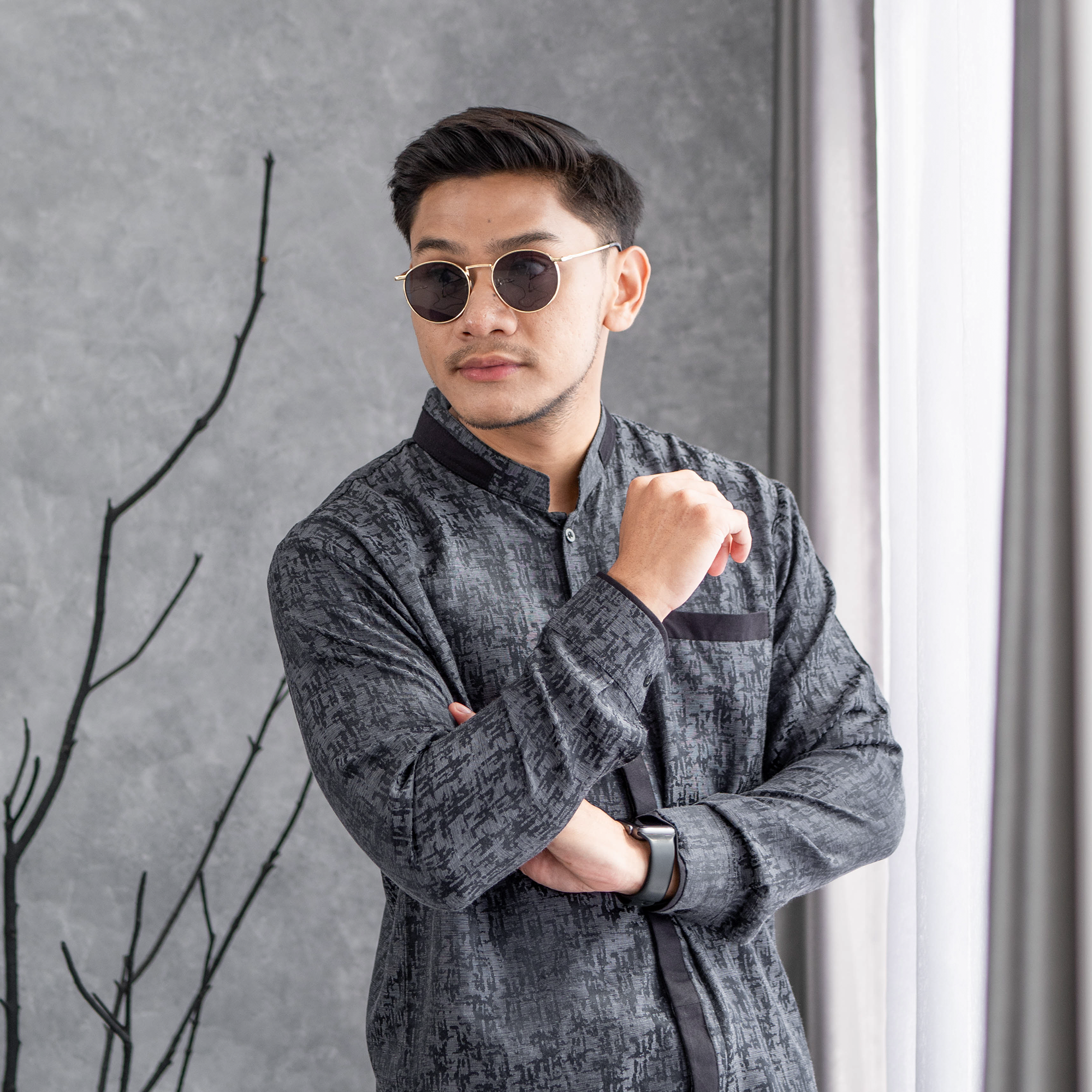 Baju Koko Pria Lengan Panjang Qavi - Kemeja Koko Baju Muslim Pria Dewasa