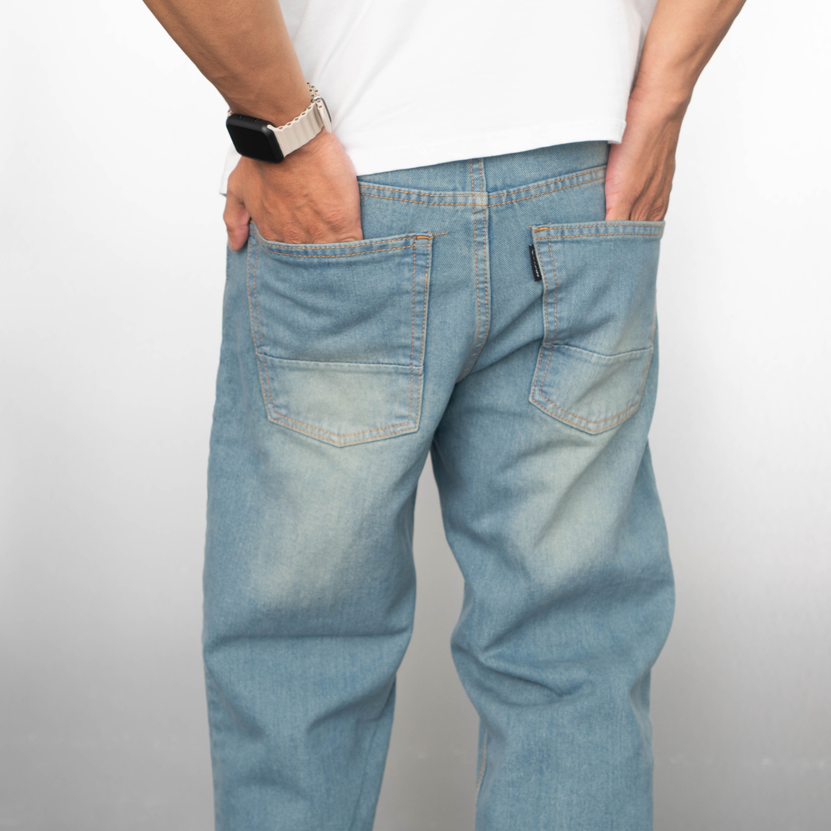 Celana Jeans Loose Fit Pria Saint - Basic Long Denim Loose Pants