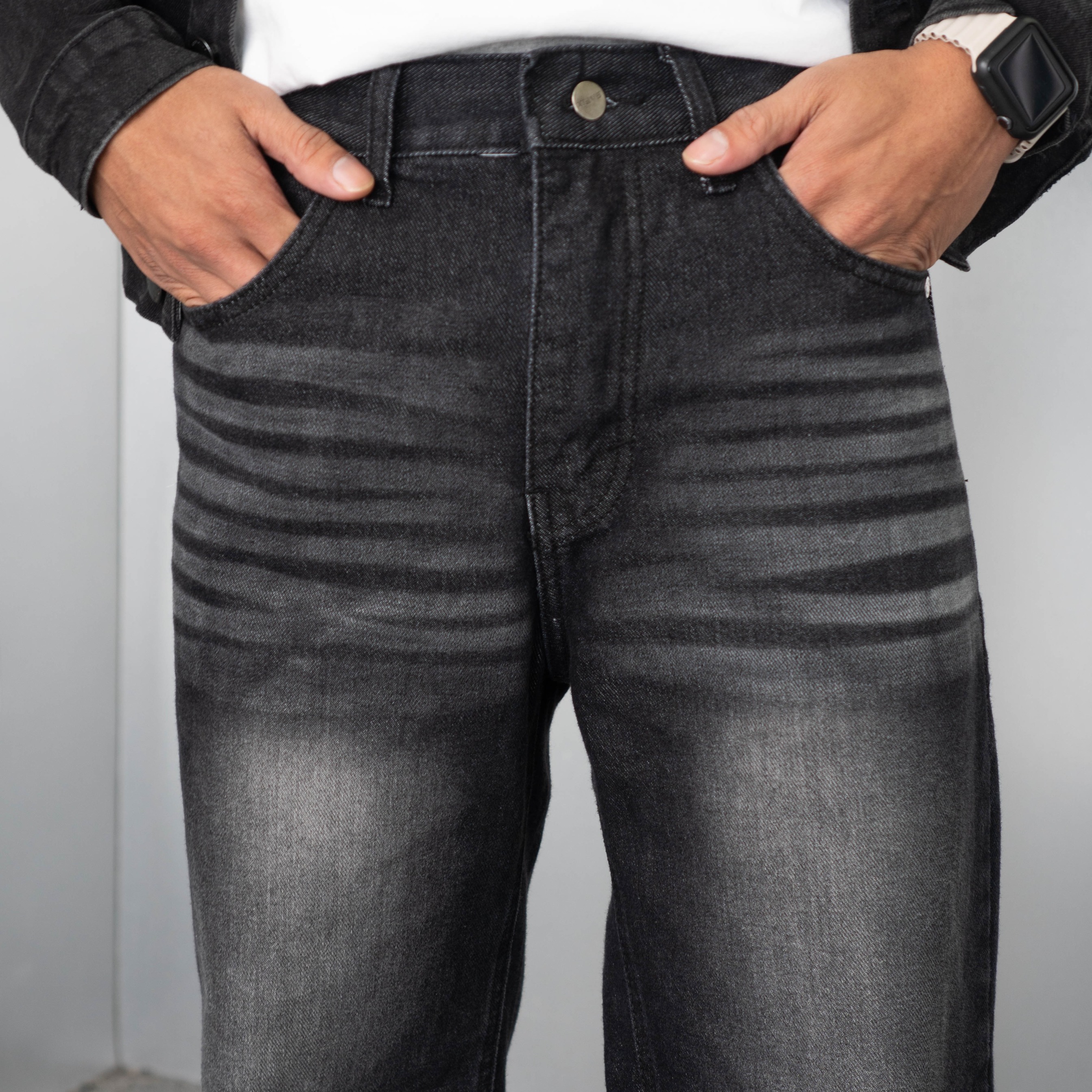 Celana Jeans Loose Fit Pria Saint - Basic Long Denim Loose Pants
