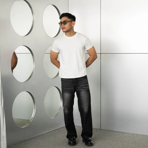 Image of Celana Jeans Loose Fit Pria Saint - Basic Long Denim Loose Pants